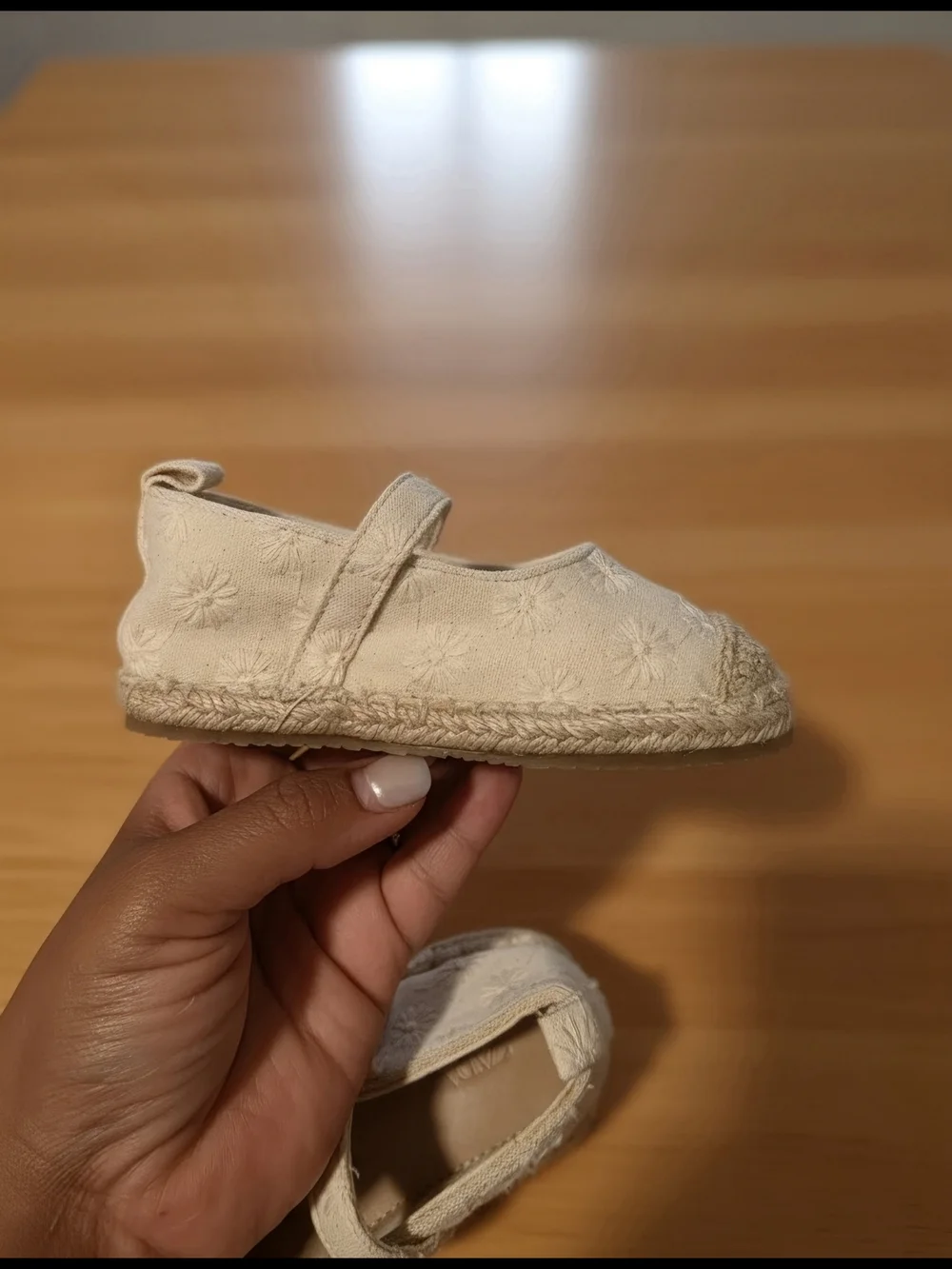 Zara Cream Floral Mary Jane Espadrille for Kids